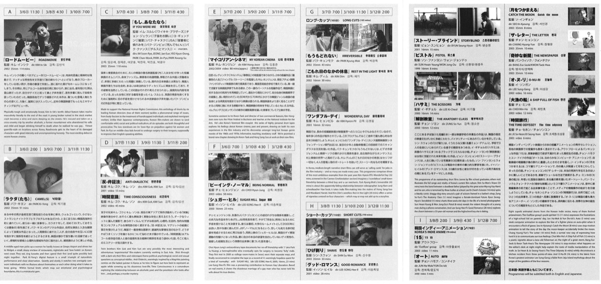 韓国インディペンデント映画2004