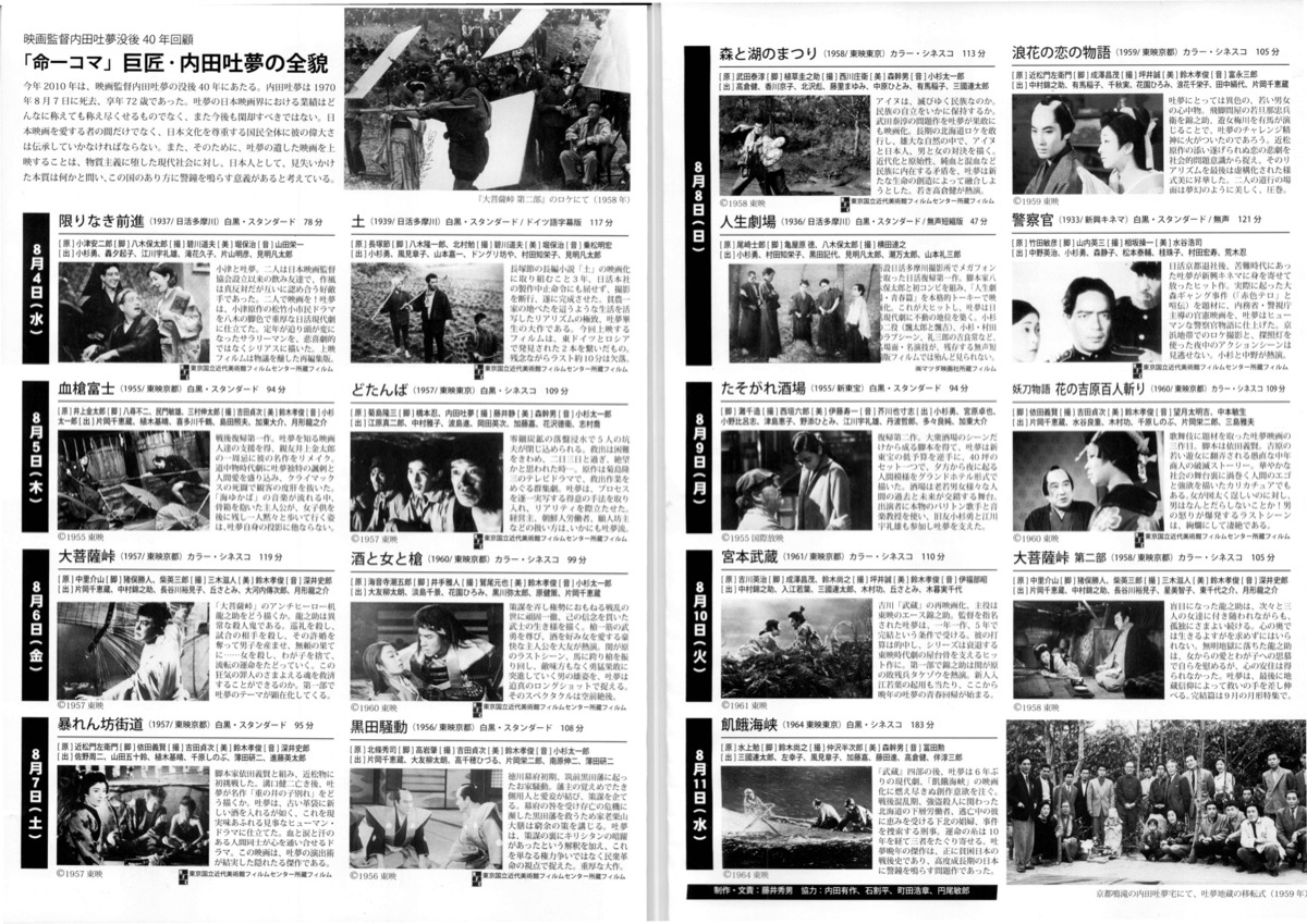 巨匠・内田吐夢の全貌