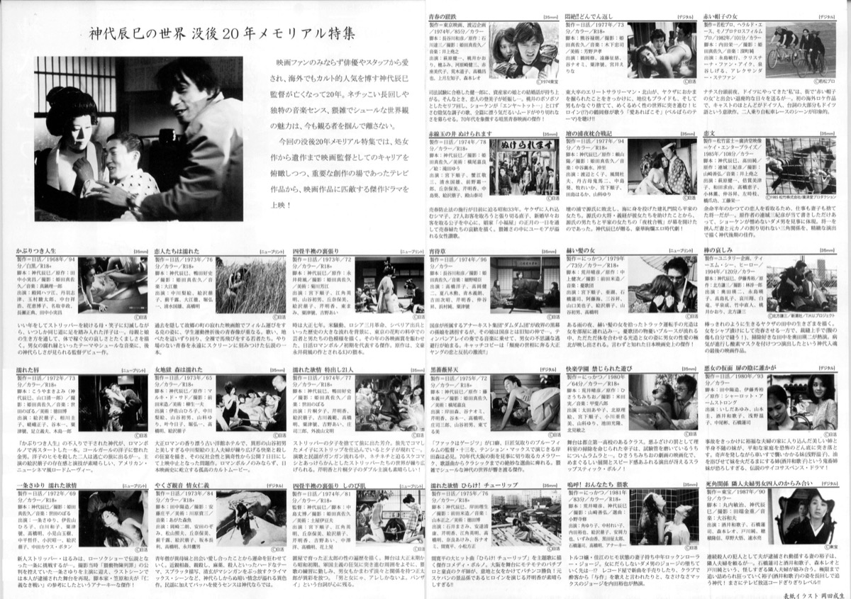 神代辰巳の世界 没後二十年メモリアル特集