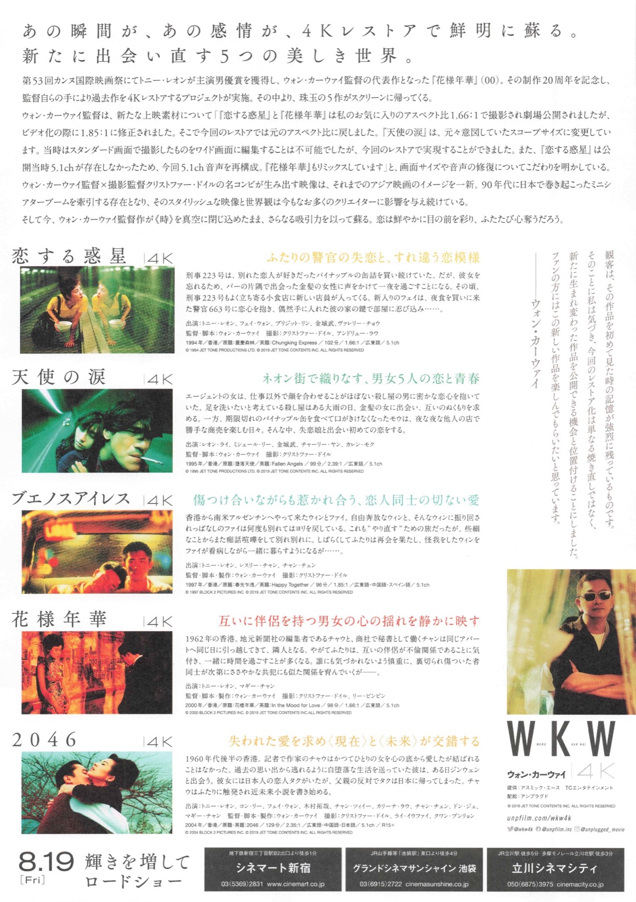 ウォン・カーウァイ 4K